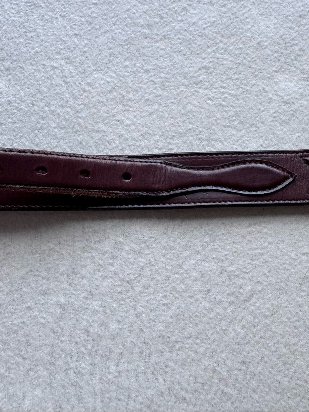 Western Style belt Deep Brown Ornate Silver Tone Buckle Quality Made in Mexico